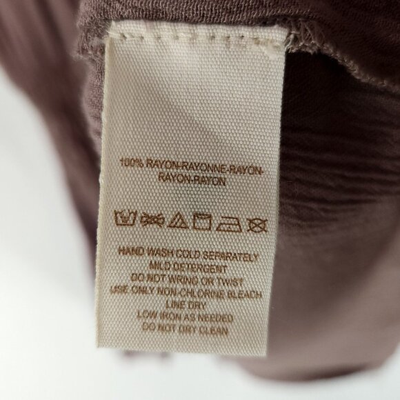 Free People Blouson Mini Dress Size XS Boho Tunic Balloon Sleeve Raw Hem Crinkle - Picture 7 of 13